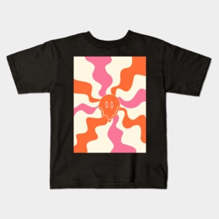 Smile Melt - Pink, Orange and Cream Kids T-Shirt